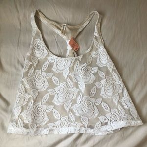 LACE CROPPED TANK